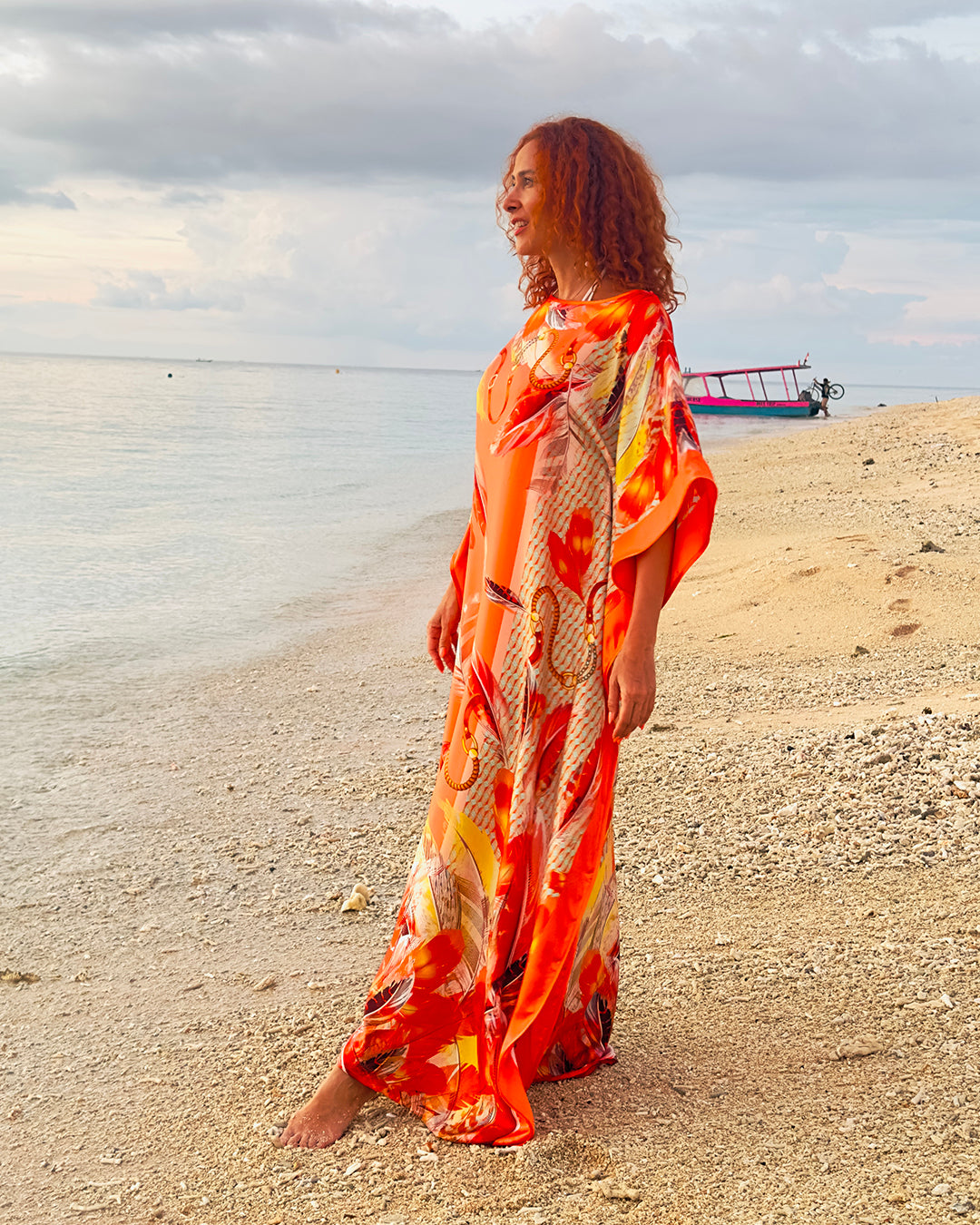 Coral dream kaftan