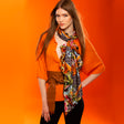 Floral spring silk scarf