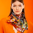 Floral spring silk scarf