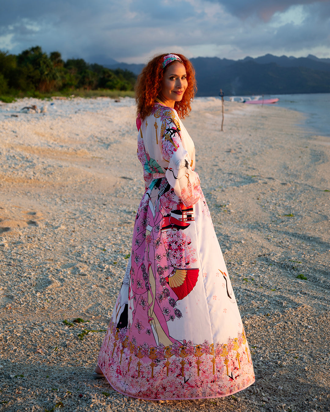 Geisha silk robe
