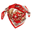 Geometry red spring silk scarf