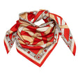 Geometry red spring silk scarf