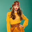 Hippie autumn silk scarf