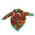 Hippie autumn silk scarf