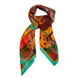 Hippie autumn silk scarf