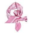 Pink folk summer silk scarf