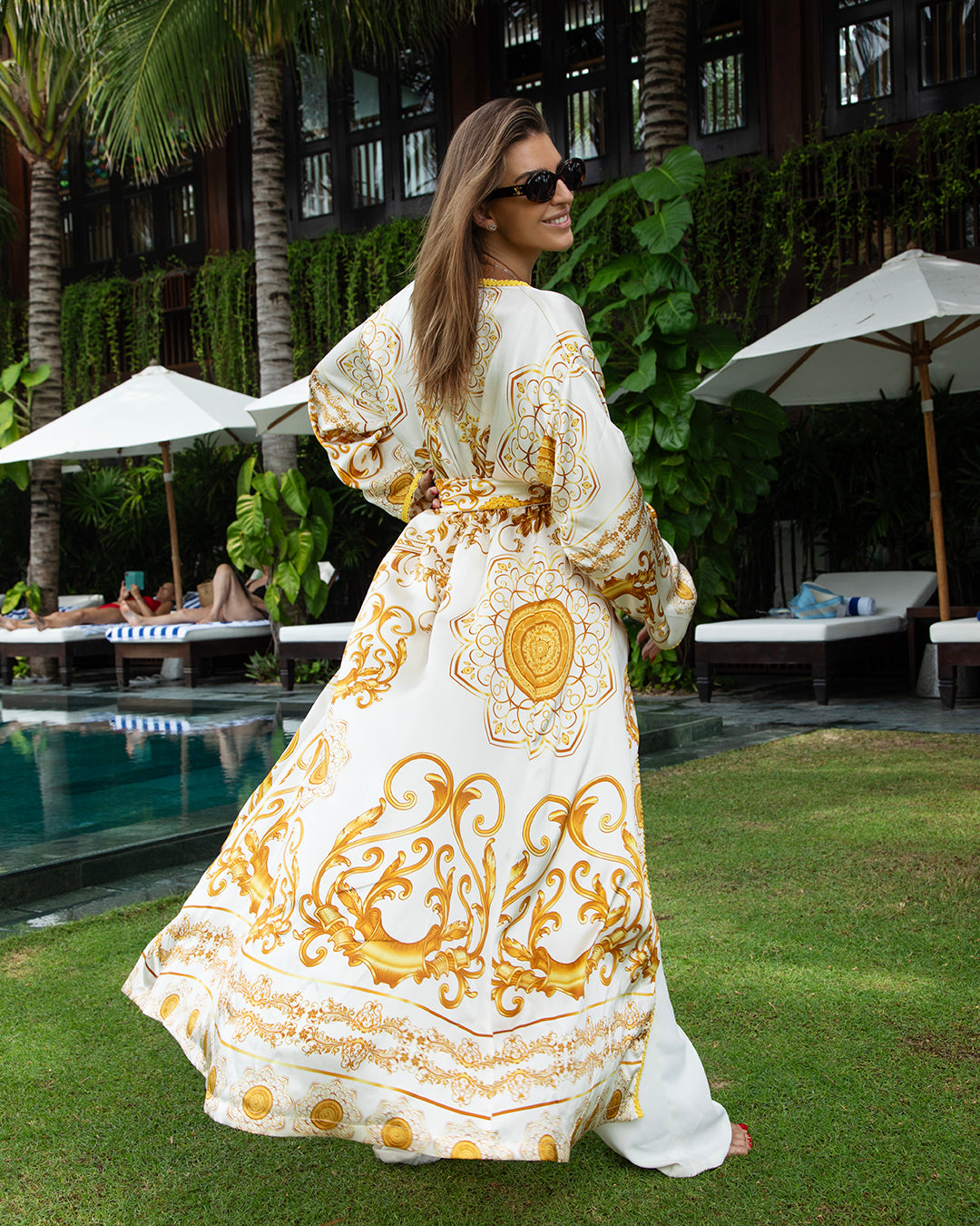 Beautiful dress made from feather-light silk