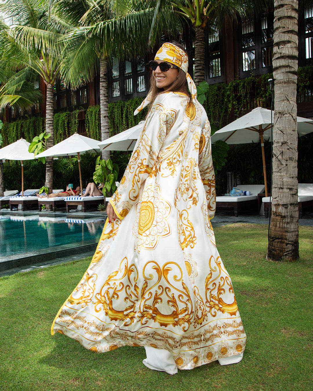 Formal silk dress