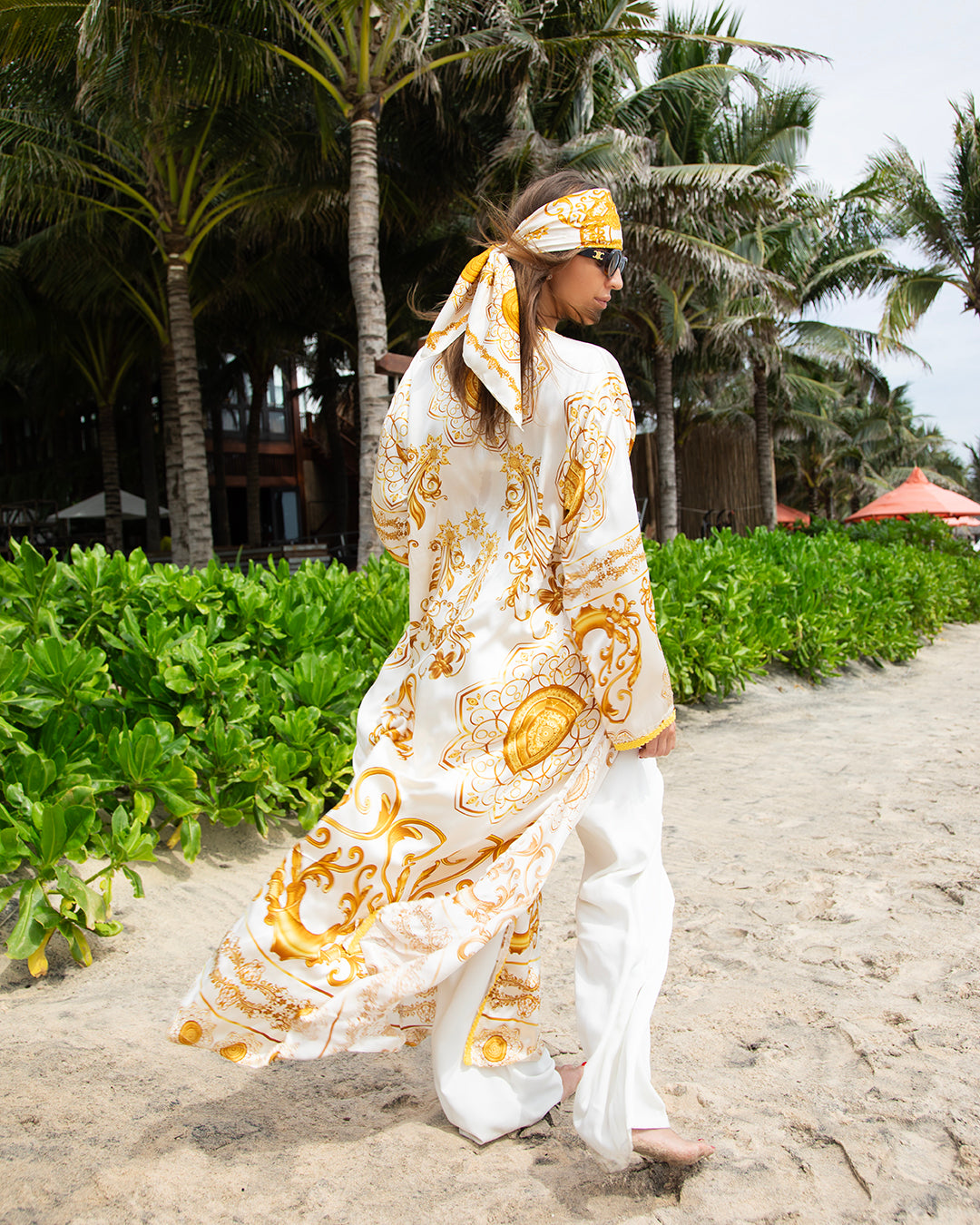 Cream beach dress