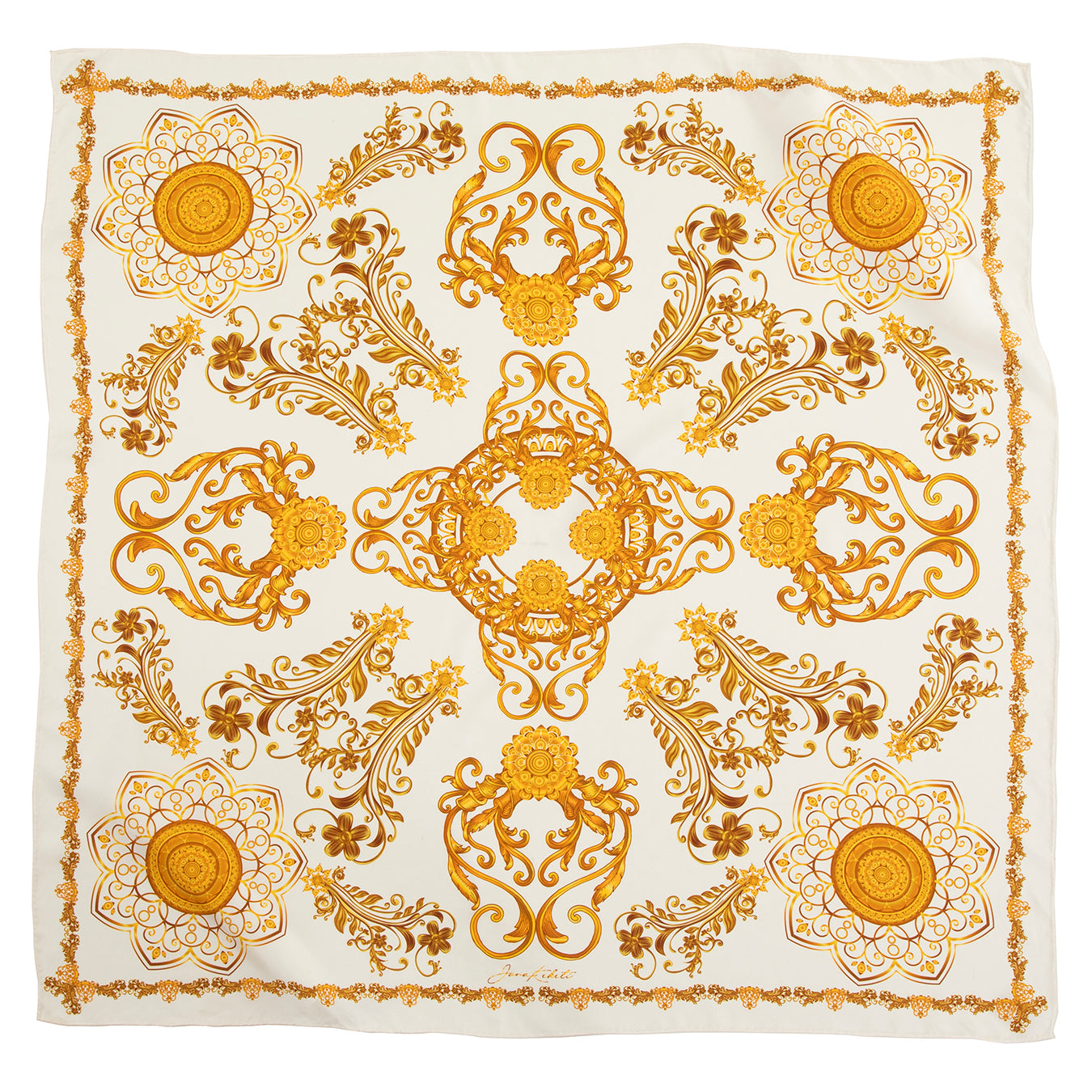 Golden silk scarf