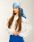 Blue Jungle Spring Silk Scarf