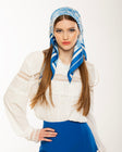 Blue Jungle Spring Silk Scarf
