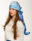 Blue Jungle Spring Silk Scarf