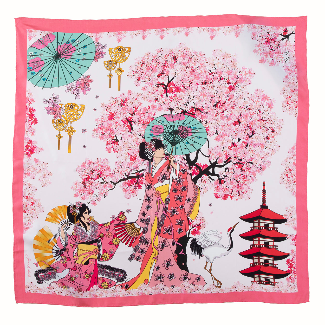 Japanese elegance of a scarf
