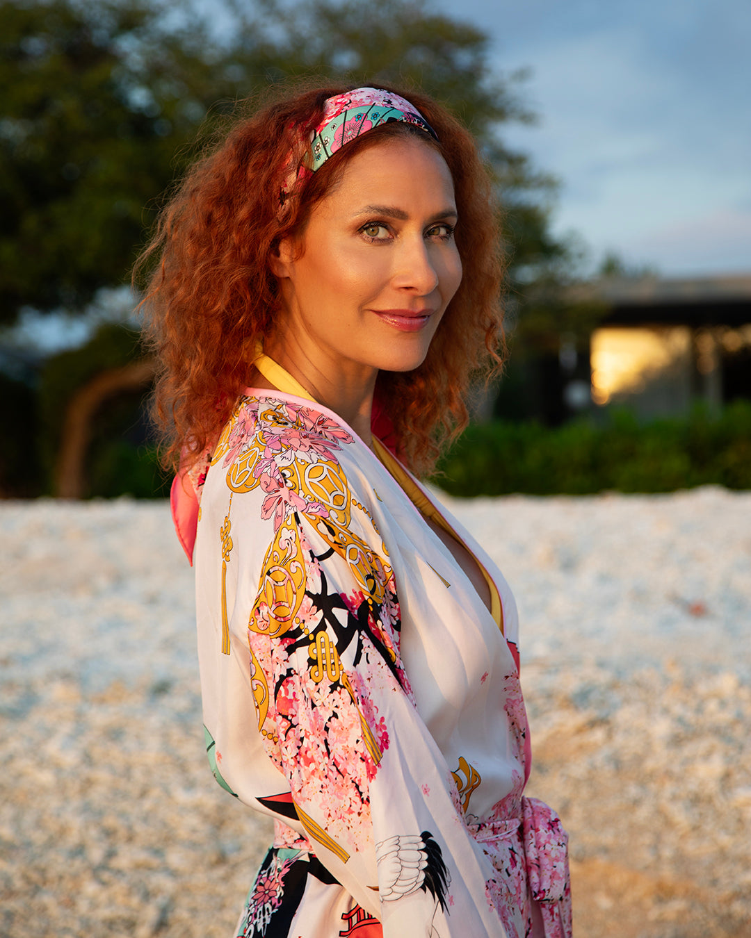 Geisha silk robe