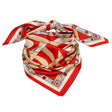 Geometry red spring silk scarf