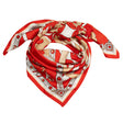 Geometry red spring silk scarf