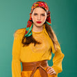 Hippie autumn silk scarf