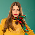 Hippie autumn silk scarf