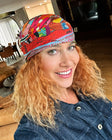 Hippie autumn silk scarf