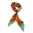 Hippie autumn silk scarf