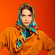 Ornament autumn silk scarf