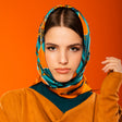 Ornament autumn silk scarf