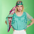 Tartan Jungle silk scarf
