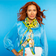 Tartan spring silk scarf
