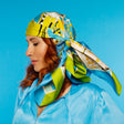 Tartan spring silk scarf
